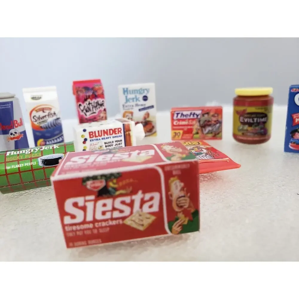 Topps Wacky Packages 3D Minis Mixed Lot‎ of 14 Small Cute Clever Brands gothic